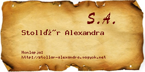 Stollár Alexandra névjegykártya